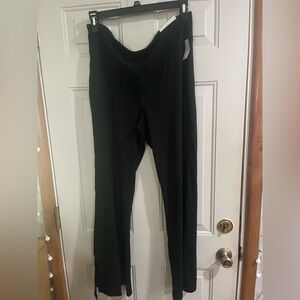 Maurices Luxe Flare High Waisted Black Split Leg Legging